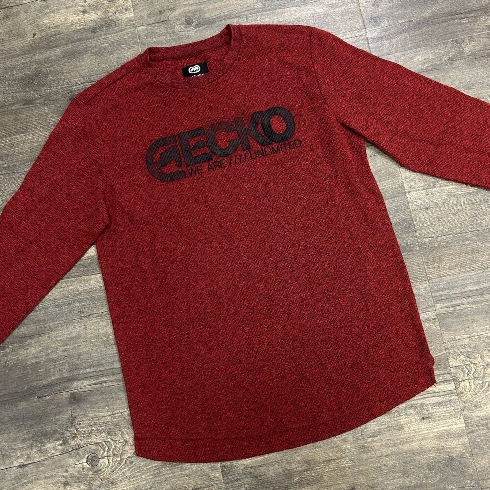 Ecko Unltd Long Sleeve Thermal Shirt Men Size Large y2k